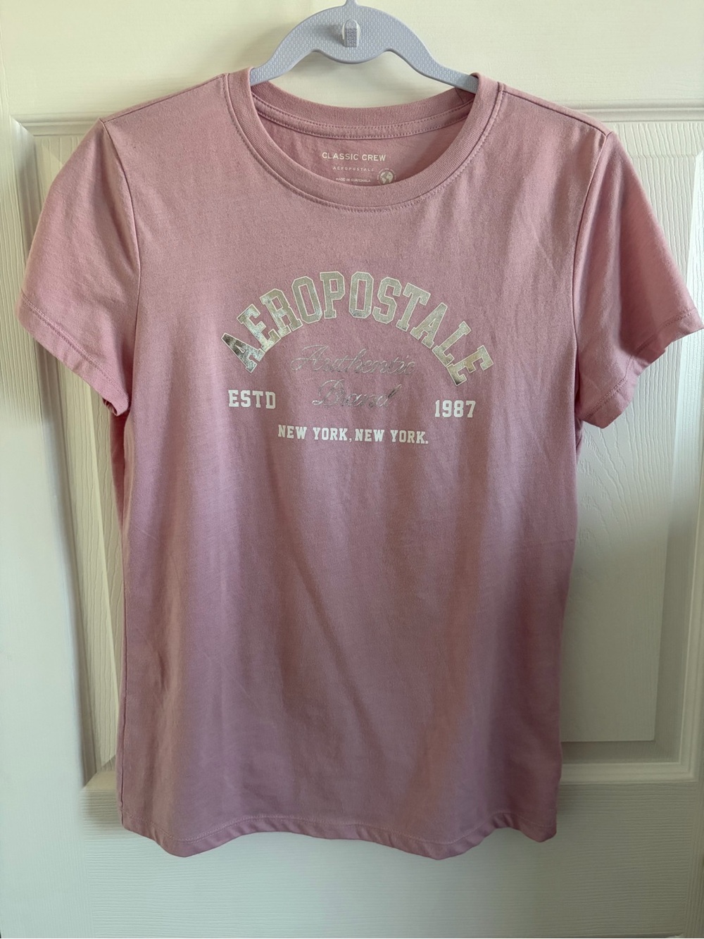 Aeropostale Light Pink Graphic Logo Tee